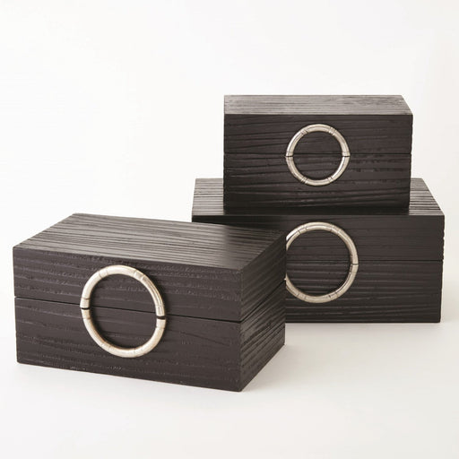 Global Views Artisan Jewelry Box Black/Nickel