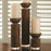Global Views Scratched Pillar Candle Holder