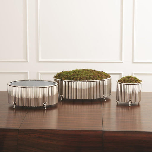 Global Views Corrugated Bamboo Cachepot