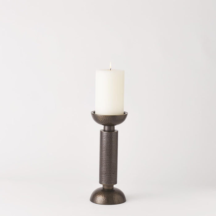 Global Views Temple Candle Holder Bronze