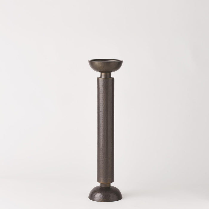 Global Views Temple Candle Holder Bronze