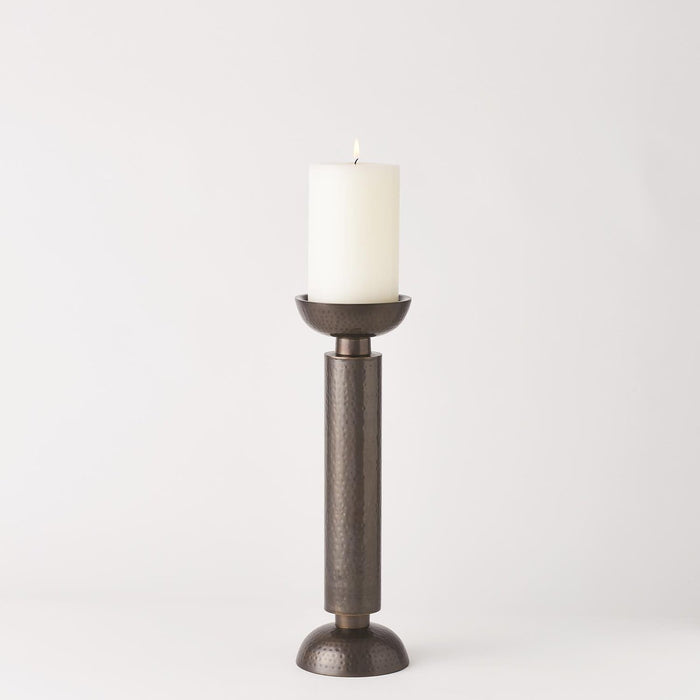 Global Views Temple Candle Holder Bronze