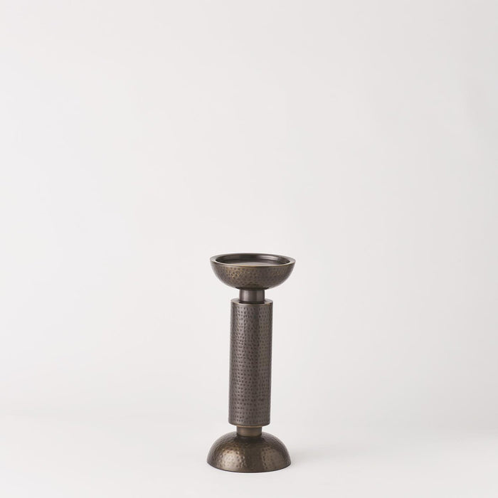 Global Views Temple Candle Holder Bronze