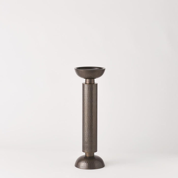 Global Views Temple Candle Holder Bronze