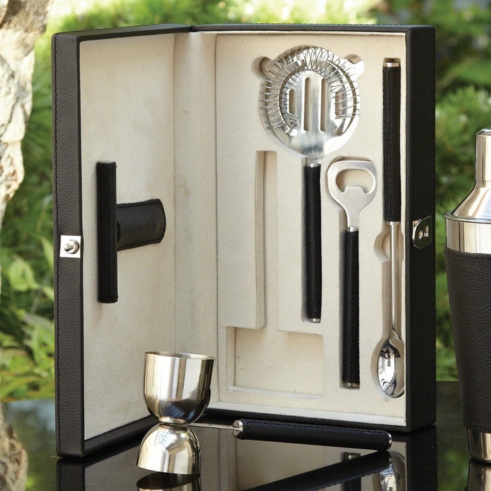 Global Views Boxed Bar Tool Set-Black