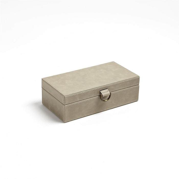 Global Views Marbled Leather D Ring Box