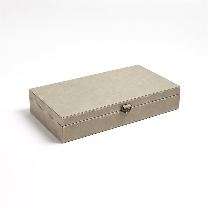 Global Views Marbled Leather D Ring Box