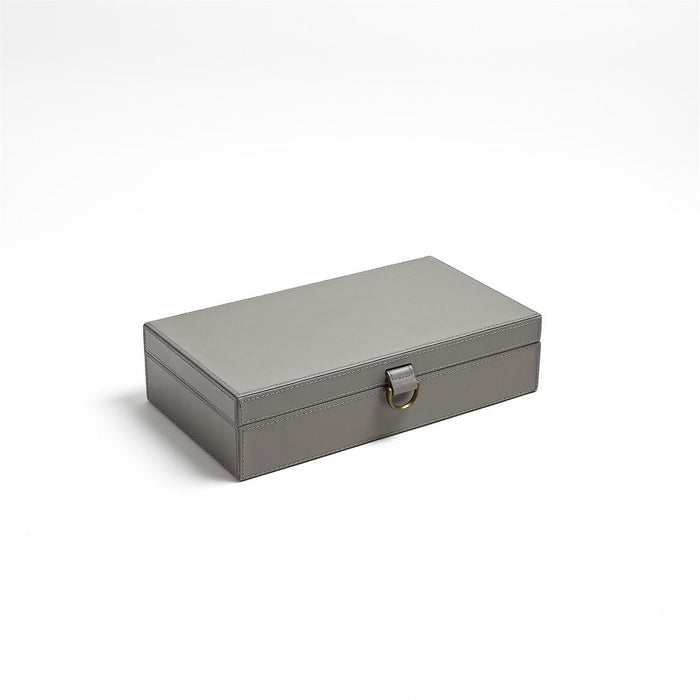 Global Views Marbled Leather D Ring Box