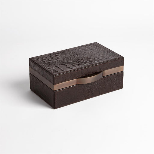 Global Views Croc Box-Chocolate