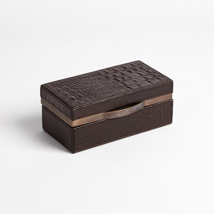Global Views Croc Box-Chocolate