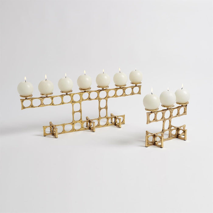 Global Views Circles C/H-Brass Candle Holder