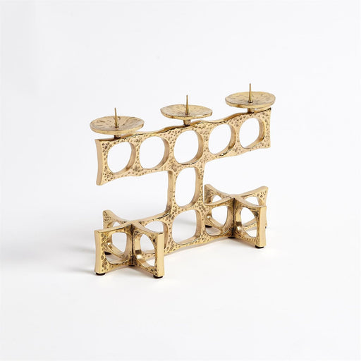 Global Views Circles C/H-Brass Candle Holder