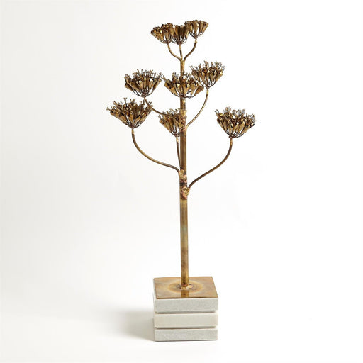 Global Views Blooming Century Plant Sculpture-Brass