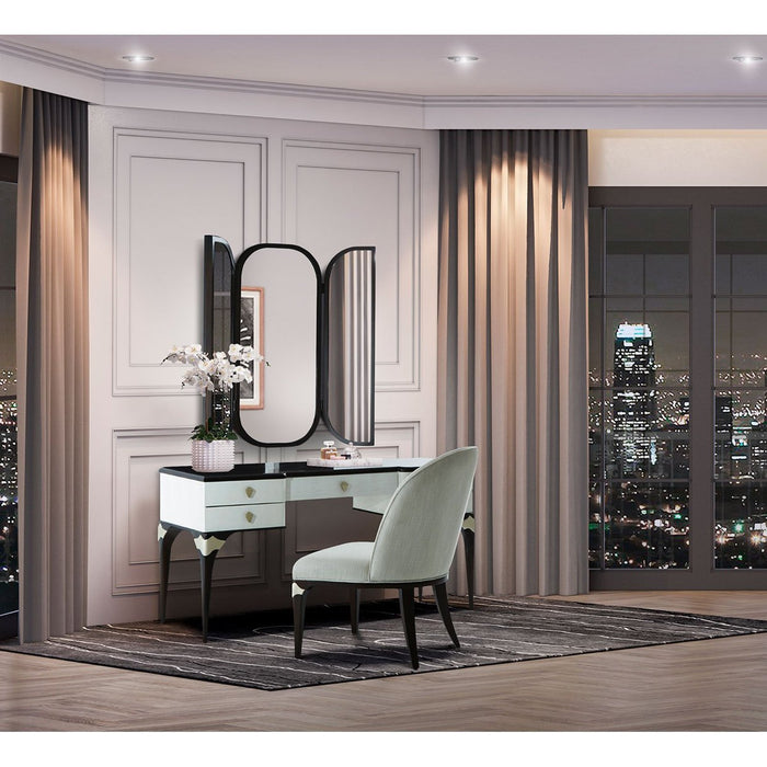 Michael Amini Paris Chic Vanity Wall Mirror Espresso