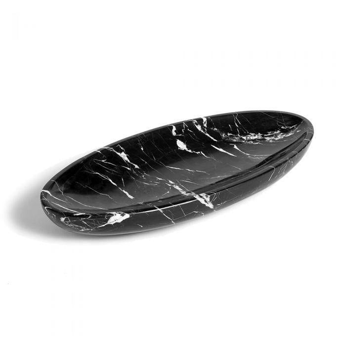 Interlude Home Harlow Oval Tray - Black