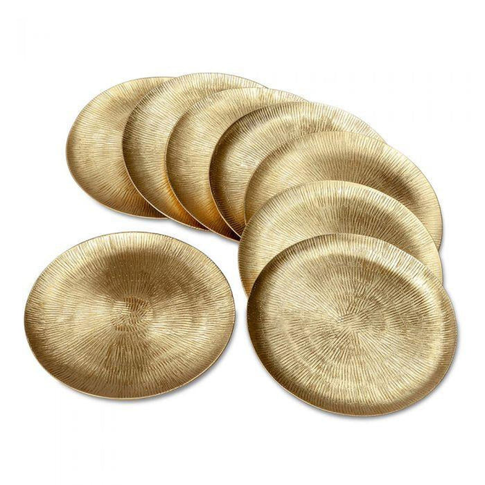 Interlude Home Elise Brass Coasters