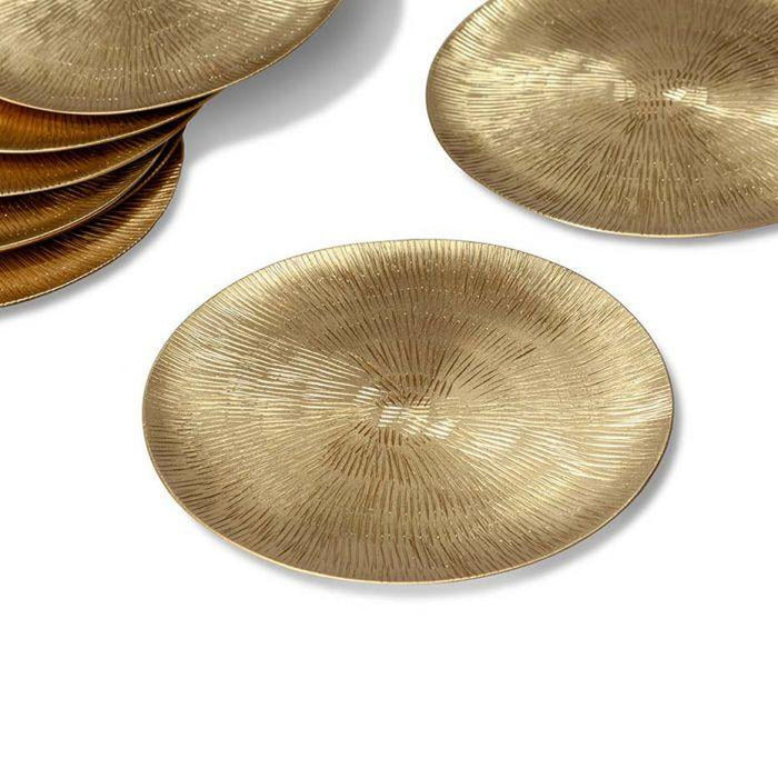 Interlude Home Elise Brass Coasters