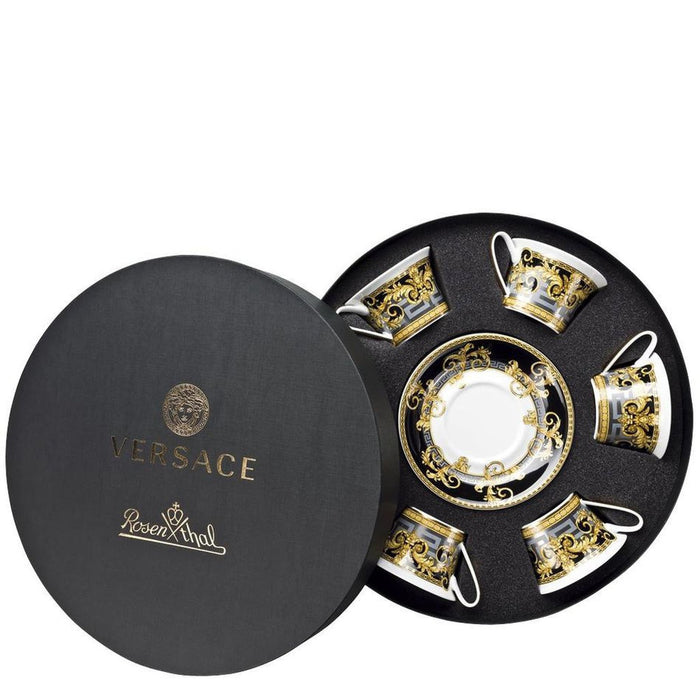 Versace Prestige Gala - Tea Cups & Saucers Round Hat Box, Set of 6