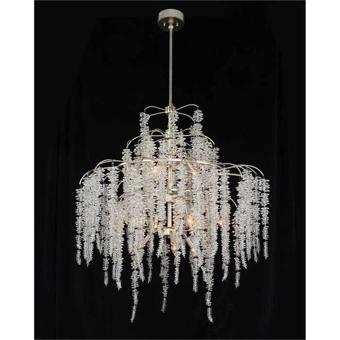 John Richard Cascading Crystal Twelve-Light Chandelier