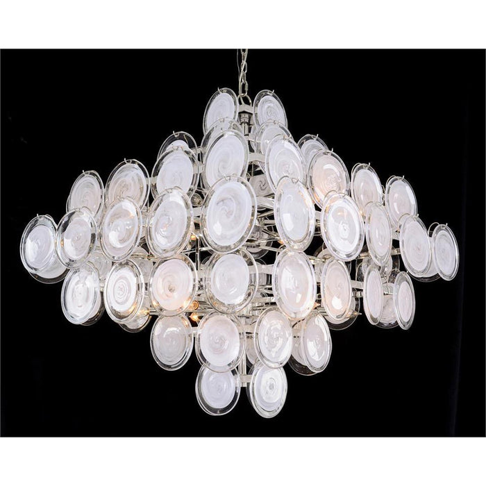 John Richard Glass Medallion Twelve-Light Chandelier