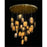 John Richard Bansho: Thirty-Nine Light Layered Glass Drop Pendant Chandelier