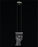 John Richard Nami: Three Light Drop Pendant in Formed Acrylic Wave