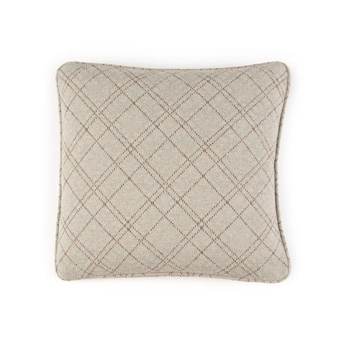 John Richard Solid Toss Pillow in Blue Plaid