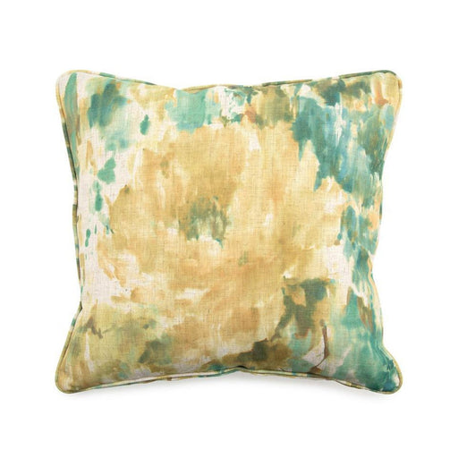 John Richard Toss Pillow with an Abstract Pattern of Multi Colors and Green Specks