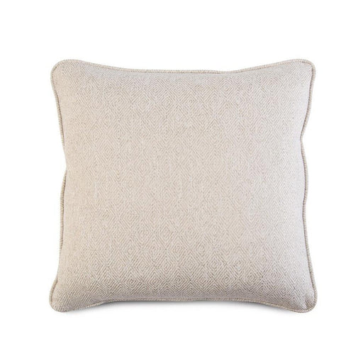 John Richard Toss Pillow with a Cream Diamond Pattern