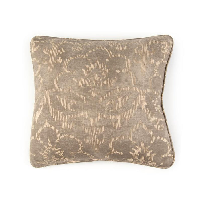 John Richard Toss Pillow with a Floral Grey Pattern