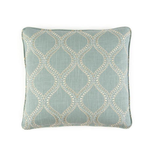 John Richard Toss Pillow with a Blue Geometric Pattern