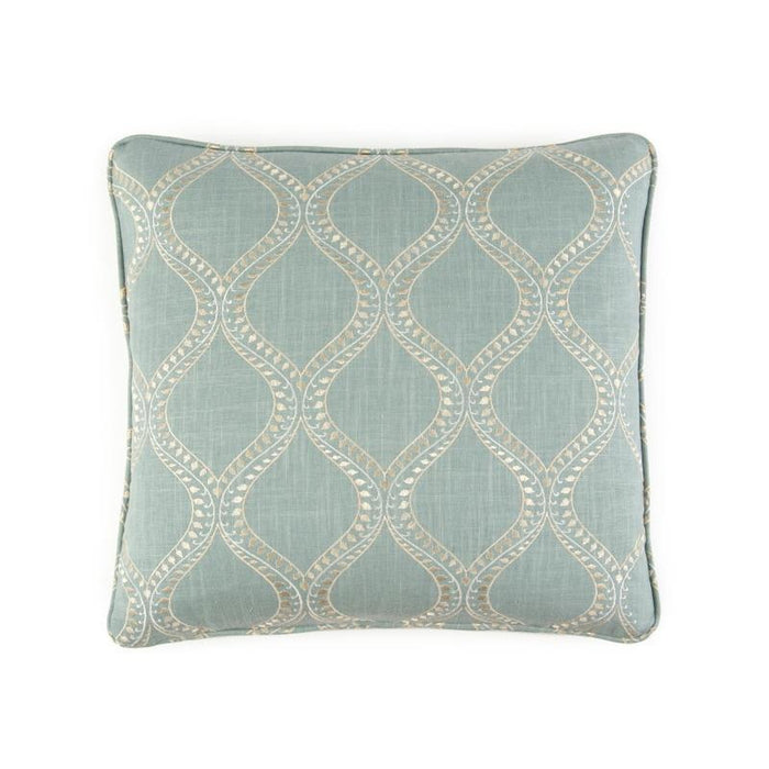 John Richard Toss Pillow with a Blue Geometric Pattern