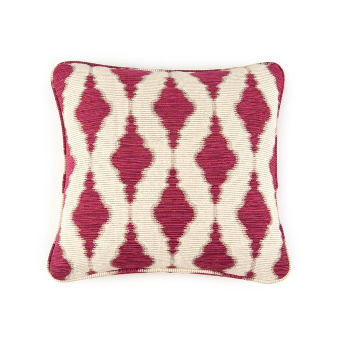 John Richard Toss Pillow with a Pink Geometric Pattern