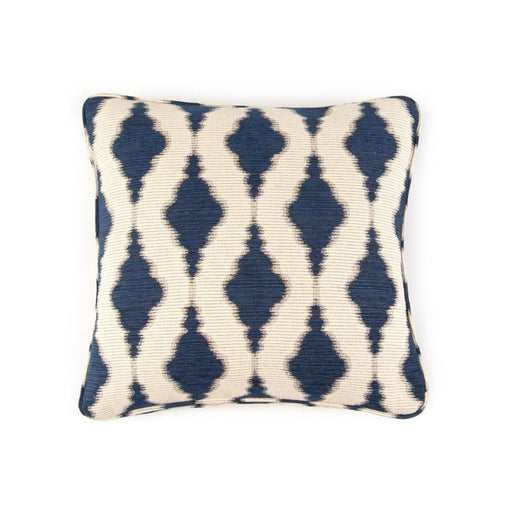 John Richard Toss Pillow with a Blue Geometric Pattern
