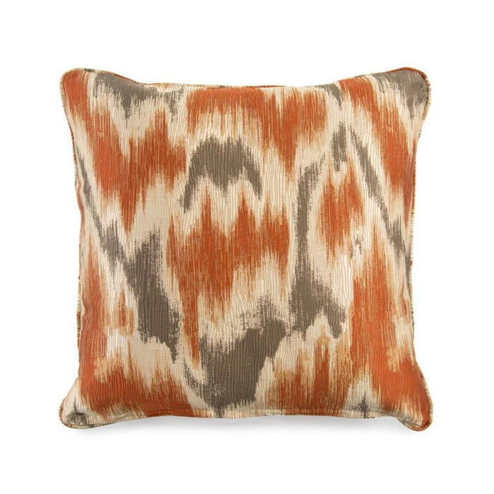 John Richard Toss Pillow with a Watermark Orange Pattern