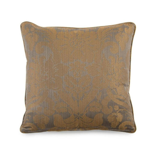 John Richard Toss Pillow with a Grey Damask Pattern