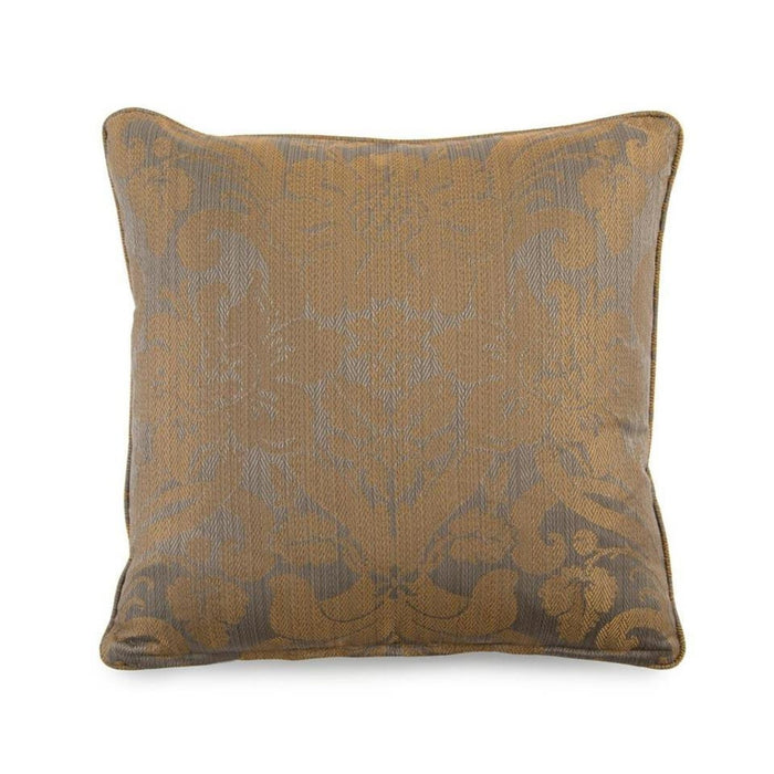 John Richard Toss Pillow with a Grey Damask Pattern