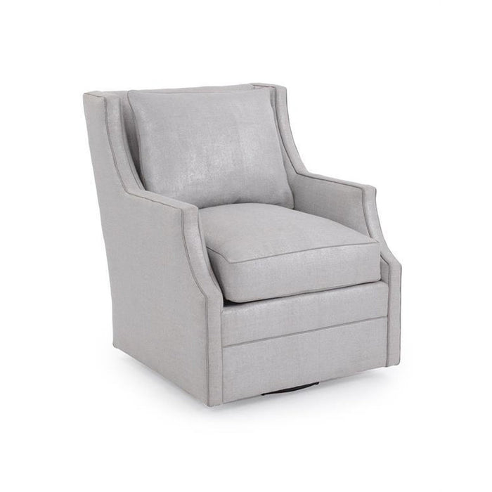 John Richard Wingback Scoop-Arm Swivel Glider Chair