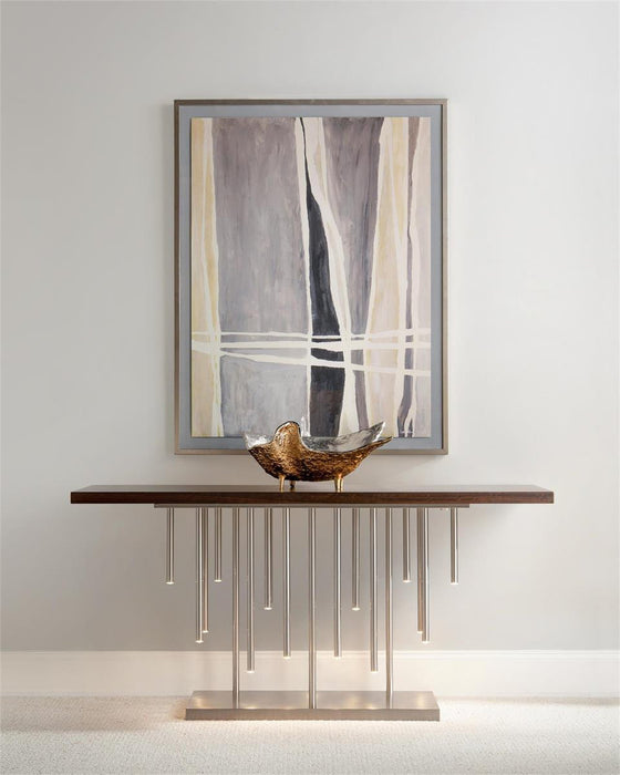 John Richard Illuminated Console Table in Stainless Steel