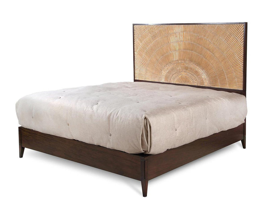 John Richard Cosmos King Bed in Dusty Gold