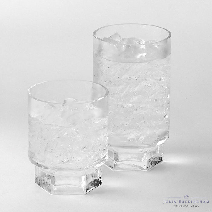 Global Views Hex Glassware Short Set of 4