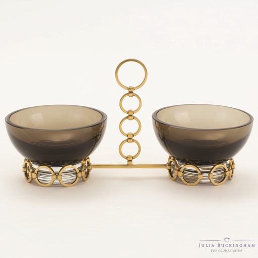 Global Views Bracelet Snack Bowls w/Holder