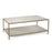 John Richard Austin A. James' New Orleans White Gold Coffee Table with Shelf
