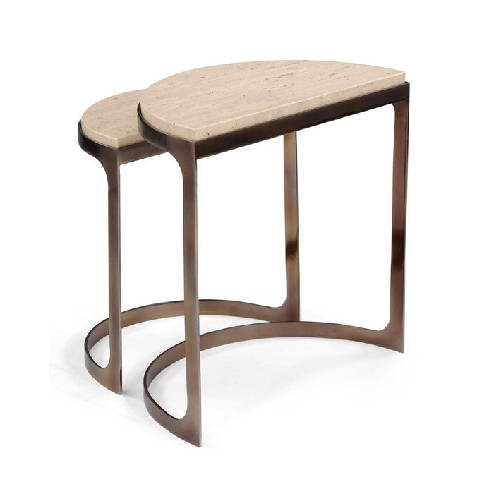 John Richard A Set of Two Marble Nesting Side Tables II