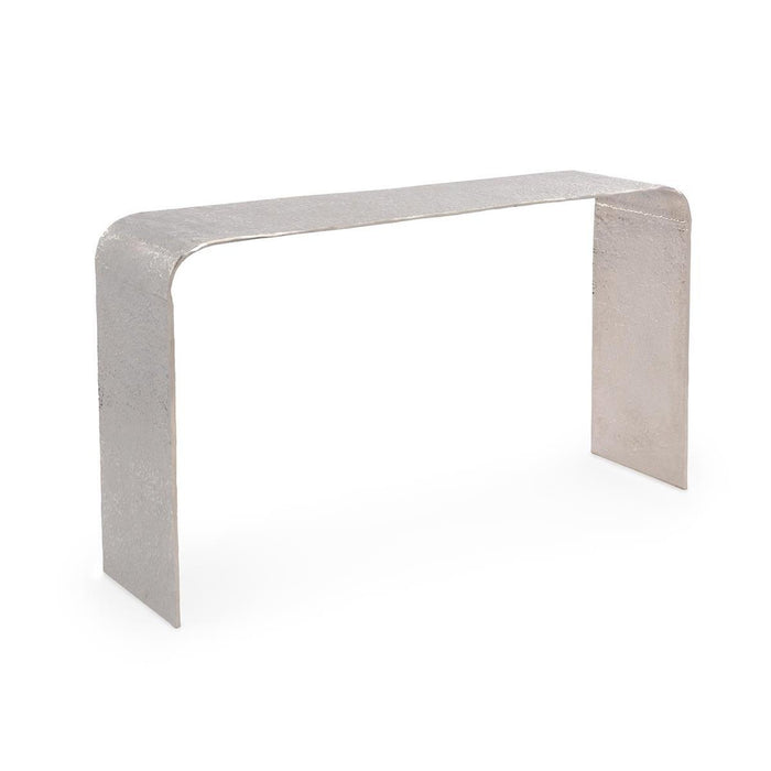 John Richard Textured Console Table in Nickel