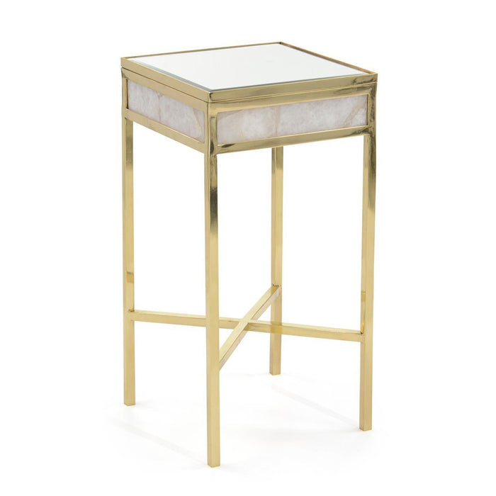 John Richard White Agate and Mirror Martini Table