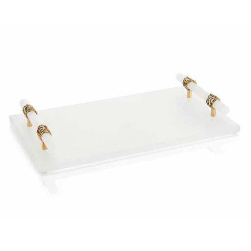 John Richard Alabaster Tray with Alabaster Handles