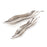 John Richard Set of Two Sculptured Willow Leaf Trays