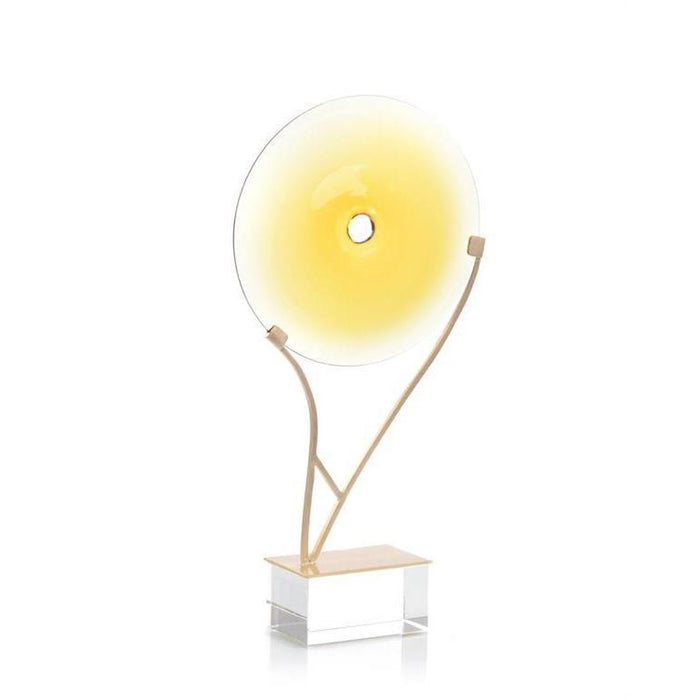 John Richard Transparent Glass Disc Sculpture