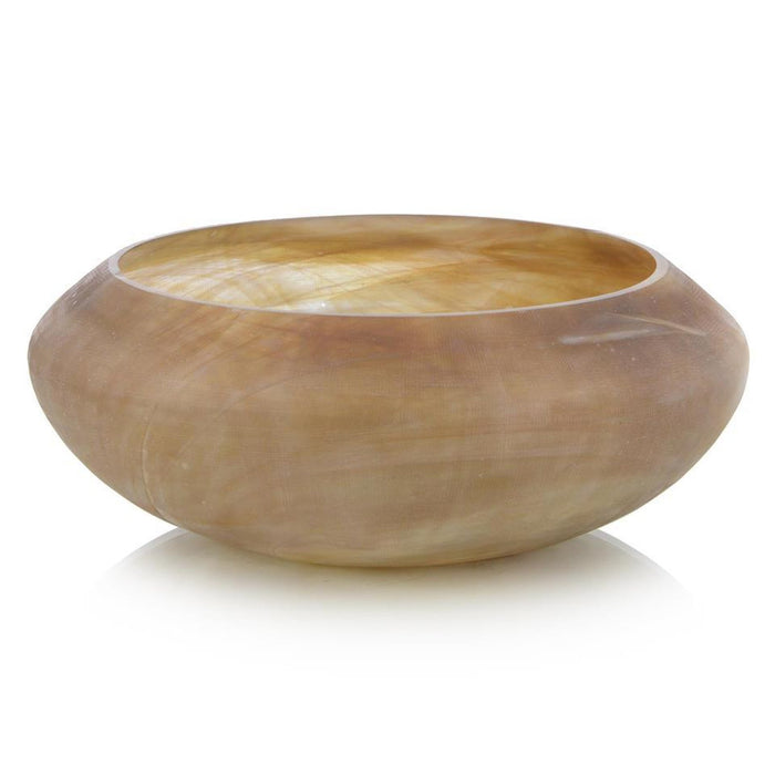 John Richard Translucent Amber Engraved Glass Bowl